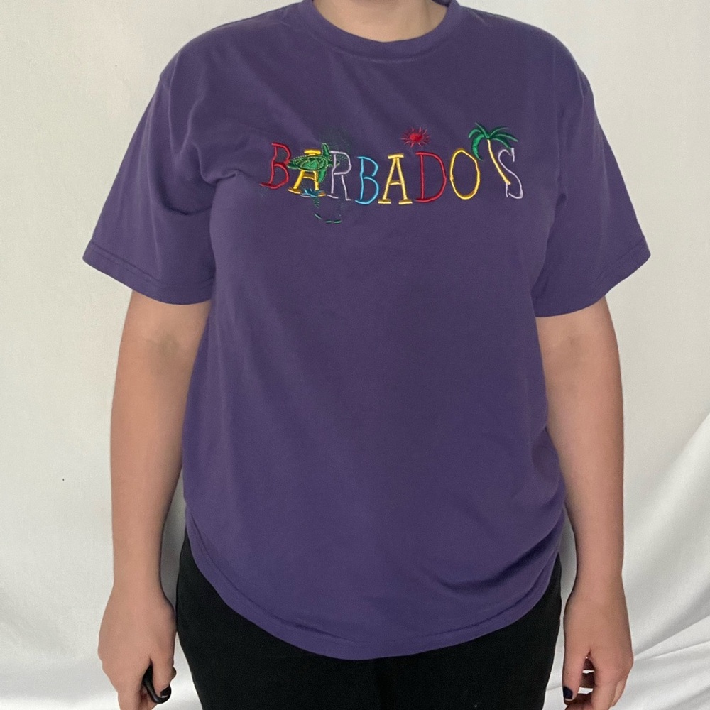 90s Purple Barbados Graphic Tee